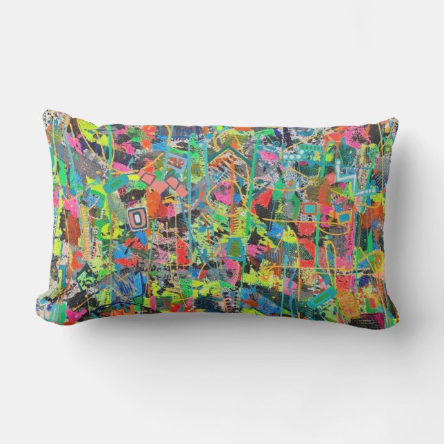 Shindig Outdoor Lumbar Throw Pillow (Front)