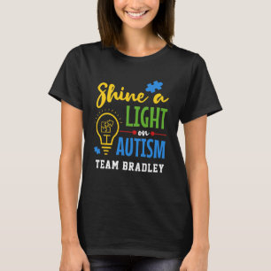 Shine A Light on Autism Personalized Team T-Shirt