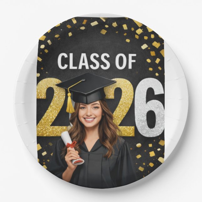 Shine Bright, Dream Big, and Step Into Your Future Paper Plate (Front)