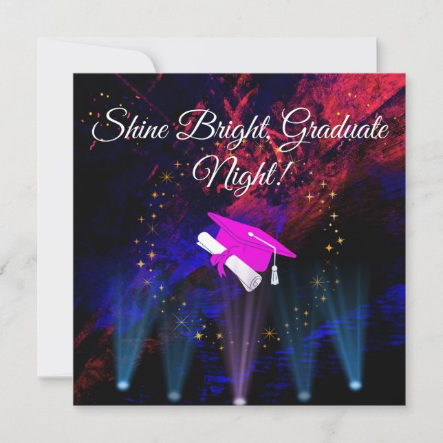Shine Bright, Graduate Night! Card (Front)
