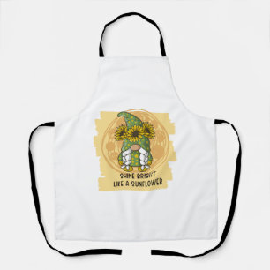 Shine Bright Like a Sunflower Gnome   Apron