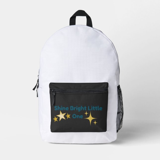 Shine Bright Little One Kids School Backpack (Front)