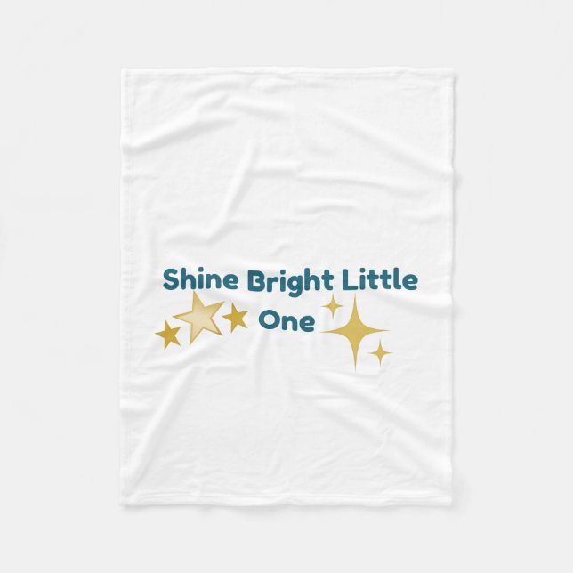Shine Bright Little One Kids Throw Blanket (Front)