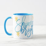 Shine Bright Modern Calligraphy Mug<br><div class="desc">A bright and fun mug to save as a memento of this year's holiday season.</div>