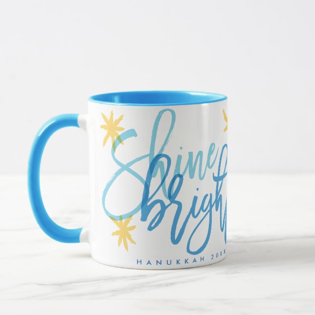 Shine Bright Modern Calligraphy Mug (Left)