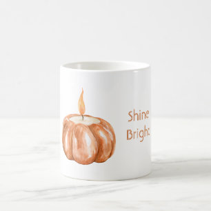 Shine Bright Pumpkin Candle Coffee Mug