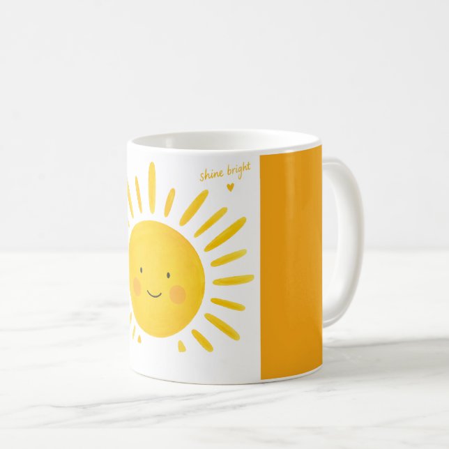Shine Bright Smiling Sun Mug (Front Right)