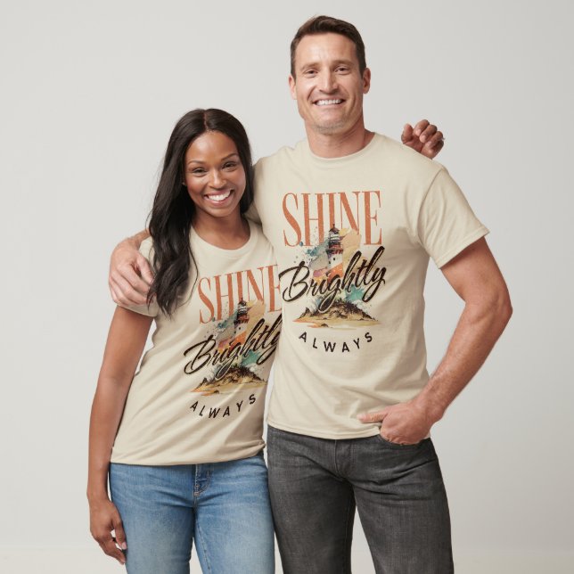 "Shine Brightly Always" Lighthouse T-Shirt (Unisex)