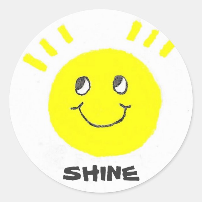 SHINE CLASSIC ROUND STICKER (Front)
