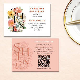 SHINE Floral Corporate Event Information QR Code Enclosure Card
