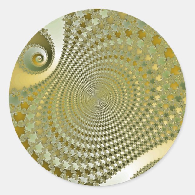 Shine - Fractal Classic Round Sticker (Front)