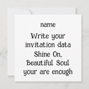 Shine From Within – Celestial Self-Love Quote Invitation