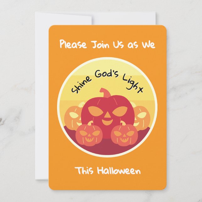 Shine God’s Light Halloween Invitation (Front)
