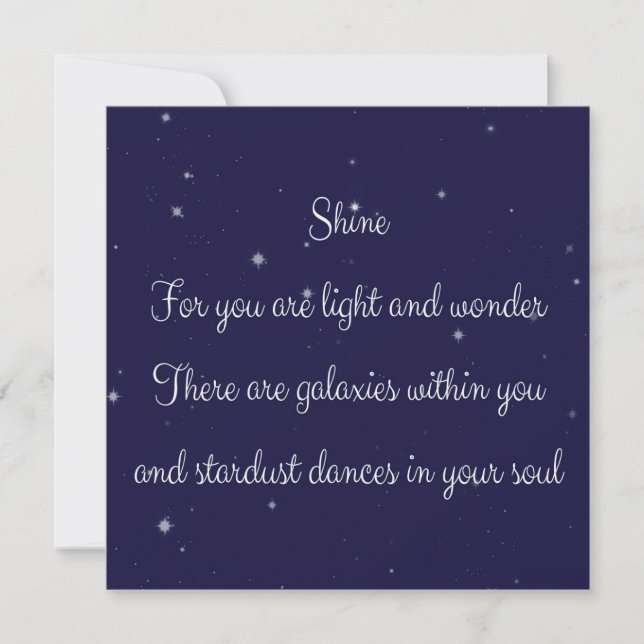 Shine... greeting card (Front)