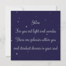 Shine... greeting card