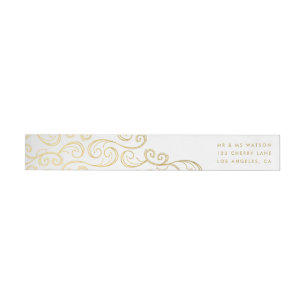 Shine Happy Holiday Lettering Return Address Label