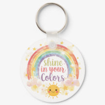 Shine in Your Colours Rainbow Quote Pride Art 