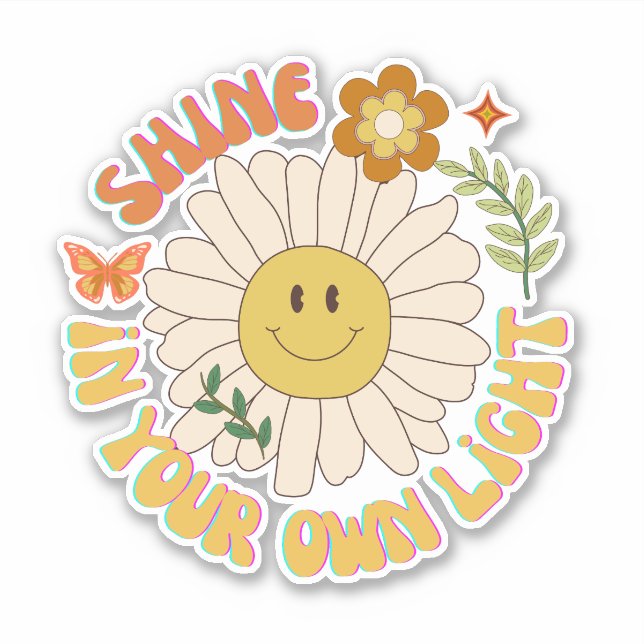 Shine in your Own Light retro daisy scrapbook  (Front)