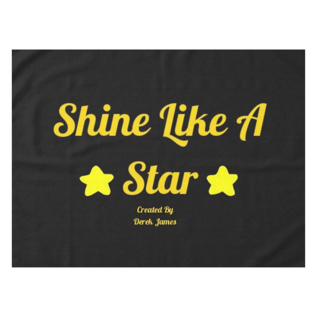 Shine Like A Star Cotton Tablecloth (Front (Horizontal))