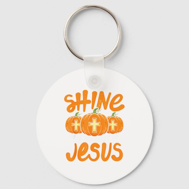 Shine Like The Light Of Jesus Christian Jack O Lan Keychain (Front)