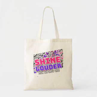 Shine Louder Y2K Collage for Campus Days Tote Bag