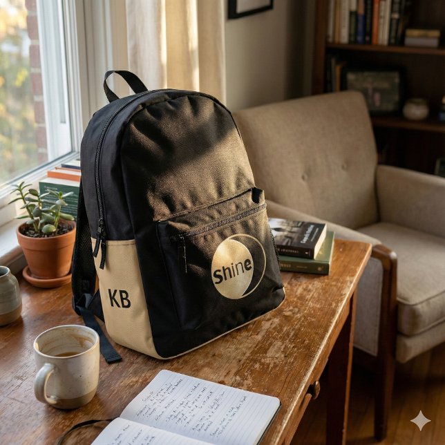 Shine Moon Backpack (Empower someone to shine with this, "Shine" moon personalized backpack! )