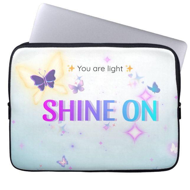 ✨ Shine On 13" Pastel Laptop Case – You Are Light (Front)