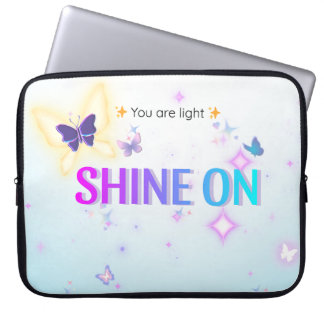 ✨ Shine On 15" Laptop Sleeve – Butterfly Glow Quot
