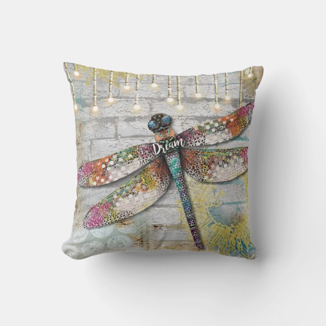 Shine On Dragonfly Pillow (Front)