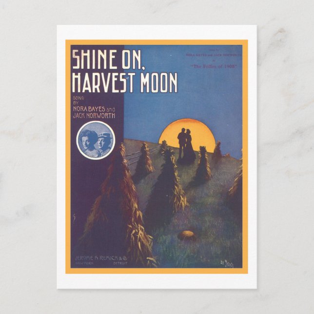 Shine On, Harvest Moon Songbook Cover Postcard (Front)