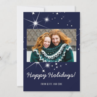 Shine on - Stars - galaxy - Holiday Photo Card