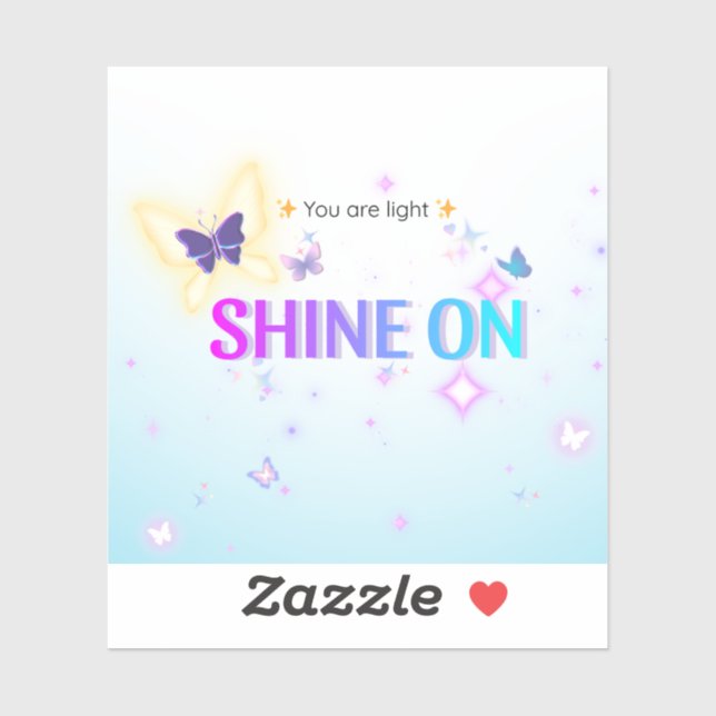 ✨ Shine On Sticker - Citation Pour Papillon Mini P (Feuille)