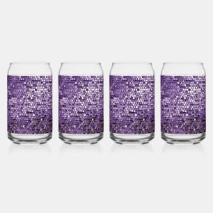 Shine Shine Purple Star AI art  Can Glass