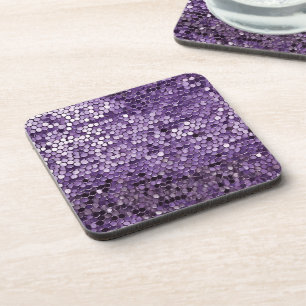 Shine Shine Purple Star Ai art Coaster