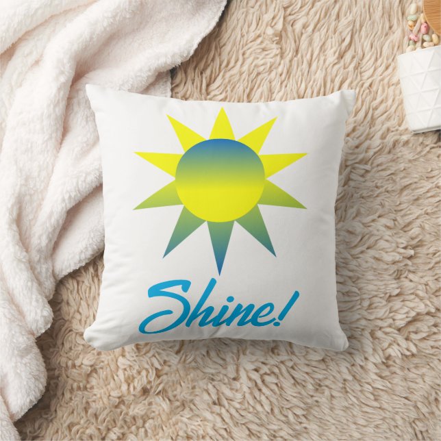 Shine Sun Throw Pillow (Blanket)