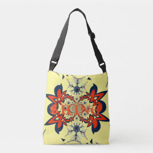 Shine USA Cool colourful motif design floral art Crossbody Bag