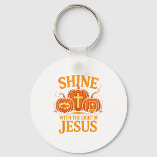 Shine With The Light Of Jesus Christian Halloween  Keychain