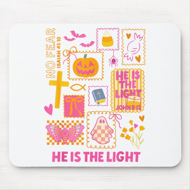 Shine With The Light Of Jesus Christian Halloween  Mouse Pad (Front)