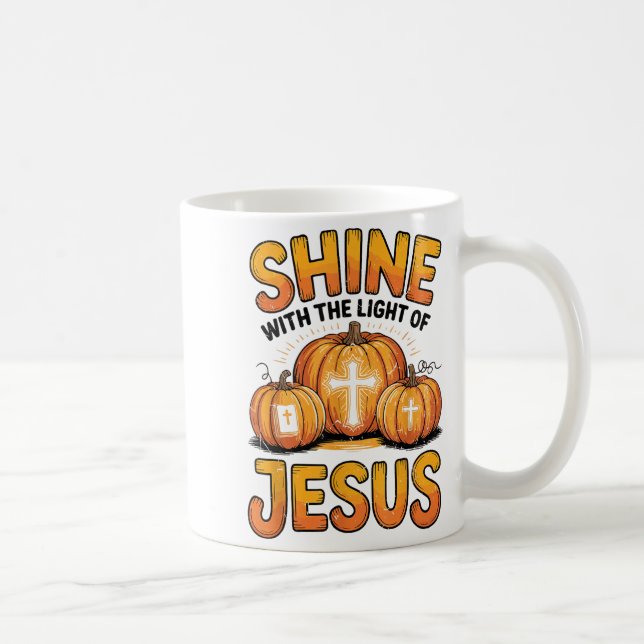 Shine With The Light Of Jesus Halloween Christian  Coffee Mug (Right)
