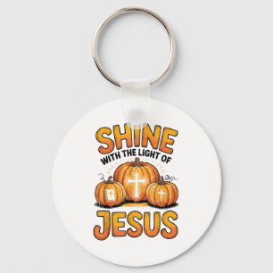 Shine With The Light Of Jesus Halloween Christian  Keychain