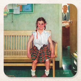 Shiner or Outside the Principal's Office Square Paper Coaster