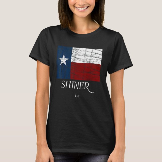Shiner TX -  Texas Flag - City State Gift T-Shirt (Front)