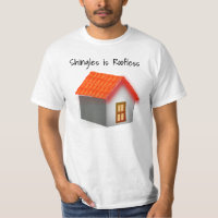Shingles Keep Your Shirt On Warning on the Back