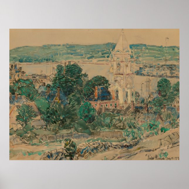 Shingling the First Baptist Church, Gloucester  Poster (Front)