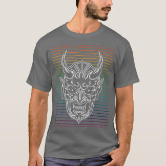 Shinigami Japanese Mask Lines 5 T-Shirt