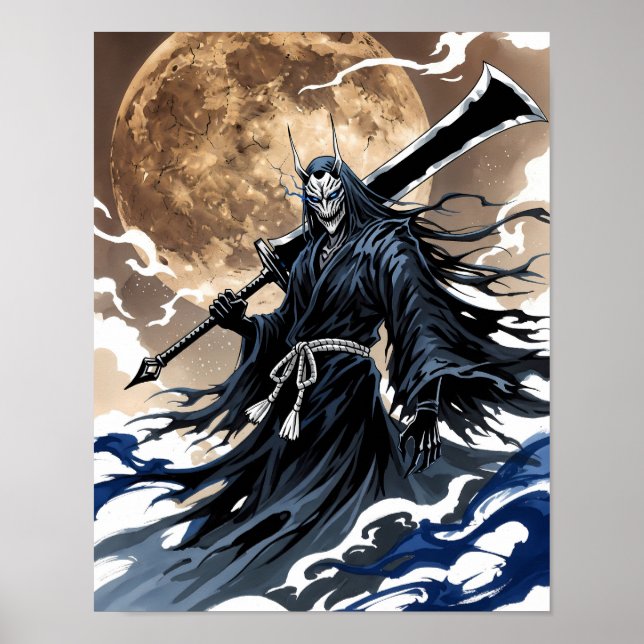 Shinigami Sumi-e Art Poster (Front)