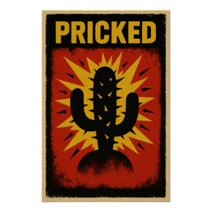 Shining and Abstract Cactus Poster