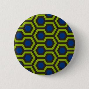 Shining Blue 2 Inch Round Button