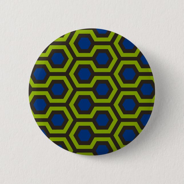 Shining Blue 2 Inch Round Button (Front)