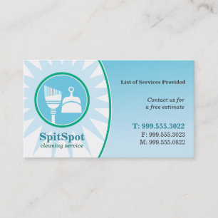 Shining Bright Cleaning Service Business Card